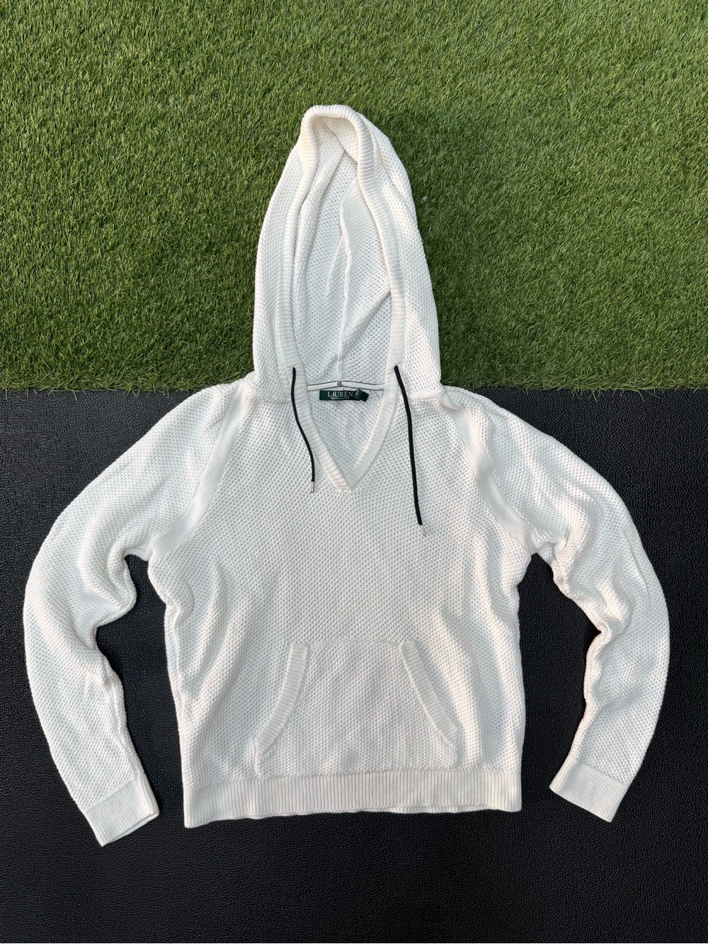 Lauren Ralph Lauren Cotton Knit Hooded Sweater